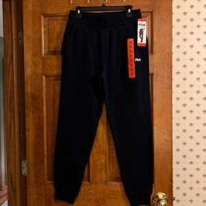 Women’s Fila Jogger Sweatpants Size Medium NavyBlue In seam is 30 inches